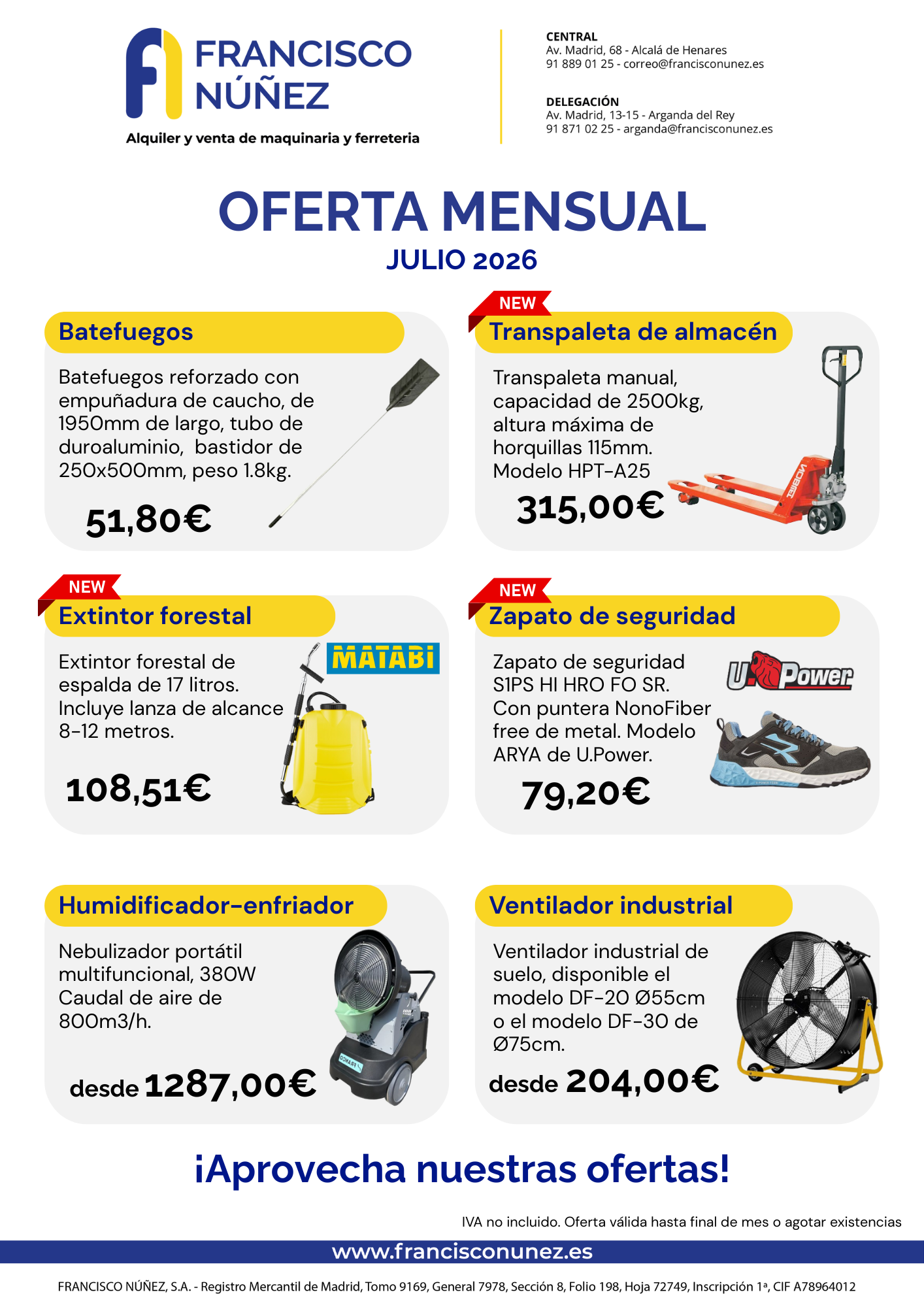 Oferta del mes de julio en ferretería Oferta del mes de julio en ferretería